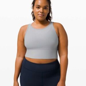 Lululemon Power Pivot Ribbed Tank Top Gray Grey Size 2